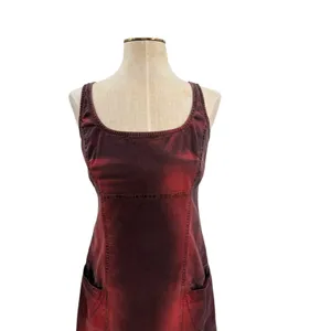 Transit Par Such Red‎ Purple Tie Dye Stretch Denim Mini Dress Size 2 US 8 10 thumbnail 3