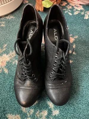 Aldo black wedge boot heels thumbnail 2