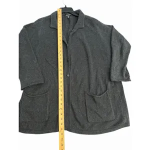 Eileen Fisher Cardigan Sweater Womens Medium Cashmere‎ Blend Knit Jacket #H2-2 thumbnail 4
