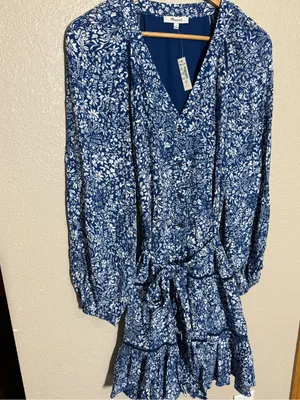 Madewell tie waist tiered mini dress thumbnail 3