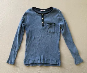 Kidichic Ribbed Henley Top thumbnail 1