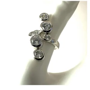 Silver tone rhinestone ring Silver thumbnail 2
