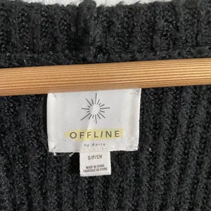 Aerie Offline Black Knit Cardigan Sweater thumbnail 3