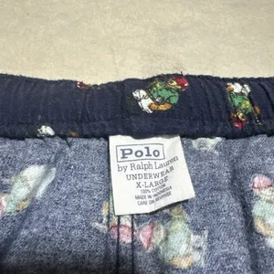 VTG Men's POLO by RALPH LAUREN SZ XL POLO BEAR AOP COTTON LOUNGE PAJAMA PANTS thumbnail 3