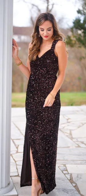 Baltic Born NWT  Sequin Maxi Gown thumbnail 1