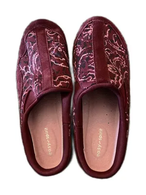 Easy Spirit Red Paisley Traveltime slip-on mule clog shoes 9 1/2W thumbnail 1
