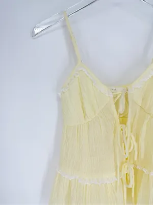 Lush Tie Front Tank‎ Top Women's XS Butter Coquette thumbnail 4