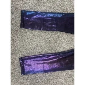 ZYIA Active Unicorn Iridescent Metallic Holographic High Rise Capri Leggings 2 thumbnail 3