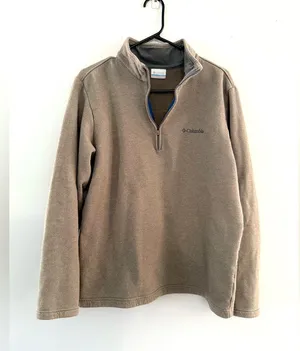 Columbia Outdoor Quarter Zip Pullover Sweatshirt Brown Size S M Unisex thumbnail 1