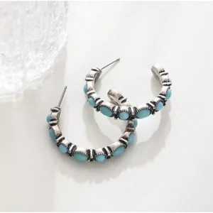 Story by Davinci Earring Set Women OS Turquoise Silver Southwestern Boho 3 Pairs thumbnail 3