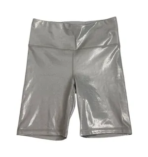 NWOT Gap Fit High Compression Silver Athletic Gym Bicycle Bike Shorts Size XS thumbnail 1