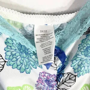 Avon Plus Size 3X‎ Sleep Tank Top Blue White Lace Butterflies Stretch 140 thumbnail 8