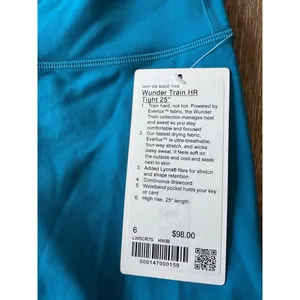 Lululemon Wunder Train High Rise 25” Hawaiian Blue Size 6 NWT thumbnail 4