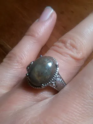 Venus Jasper Stainless Steel Solitaire Ring (Size 7) thumbnail 11