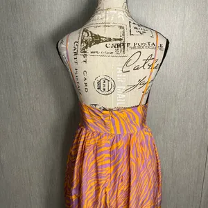 Milly Silk Orange and Purple Mini Dress Size 4 thumbnail 10