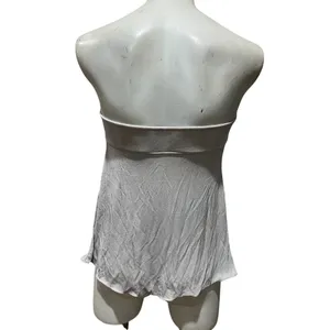Free People Intimately Strapless Twist Front Tunic Top Womens M Gray Sheer thumbnail 5