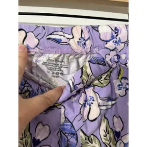 Vera Bradley Women’s Lavender Purple Wild Roses Pull On Lounge Short XS thumbnail 2