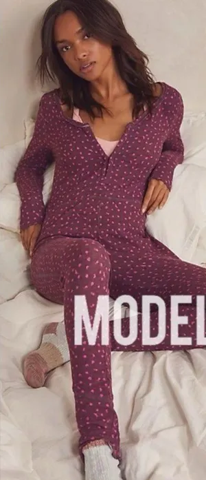 NEW Free People Intimately Home Alone Long Johns S Ivory Lace Onesie Pajamas thumbnail 1