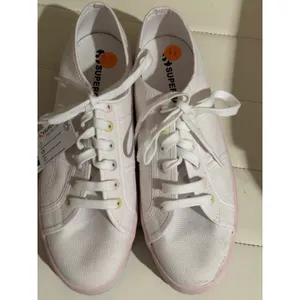 Superga 2790 Candy White Canvas Pastel Rainbow Platform Sneakers Womens 8.5 thumbnail 2