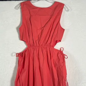 Rails Women Coral Pink Organic Cotton Tencel Cut-Out Midi Dress Small Sleeveless thumbnail 8