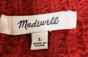 Madewell Sweater burnt orange woman size LARGE thumbnail 3