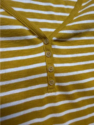Duluth Trading Co Women’s Maker’s Studio Cotton Ribbed Slub Henley thumbnail 2