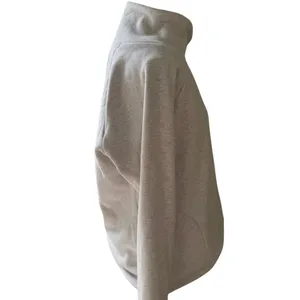 Athleta Cozy Karma Asym Pullover M/P Gray Heather Zip Neck Petite Sweatshirt thumbnail 7