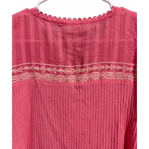 Free People Sarafina Embroidered Top‎ Pink Rose Women's Size Small thumbnail 4