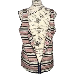 Bjewel (M) Aztec Tribal Print Scoop Neck Exposed Back Zipper Round Hem Tank thumbnail 6