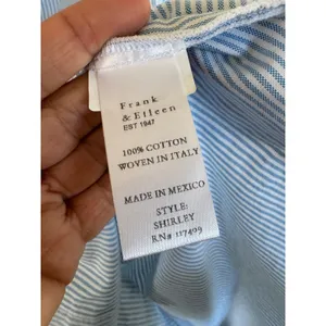 Frank & Eileen blue striped oversized Shirley button up top size medium thumbnail 5