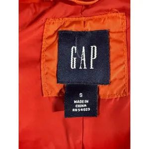 Gap Puffer Vest‎ Women S Orange Down Filled Quilted Full Zip Hiking Outdoor Neon thumbnail 7
