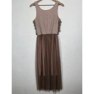 A’reve Layered Tulle Midi Dress Sleeveless Fairycore Whimsy Size Small NWT thumbnail 3