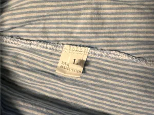 Brandy Melville Blue and White Striped Cotton Pajama Shorts thumbnail 2