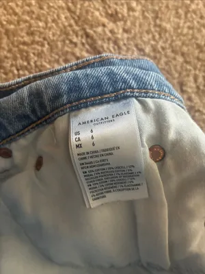 American Eagle Outfitters Light Wash Shorts high rise 90s boyfriend shorts stret thumbnail 7