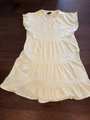 J. Crew Women’s Small Light Green Tiered Mini Short Sleeve Dress - C1-143 thumbnail 4