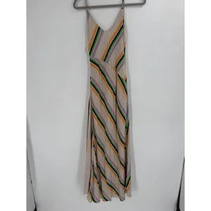 ASTR The Label Midi Dress Womens S Multicolor Striped Slit Boho Party Cocktail thumbnail 14