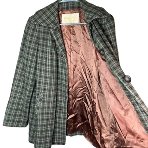 ‎Vintage Pendleton 100% Wool plaid coat thumbnail 8
