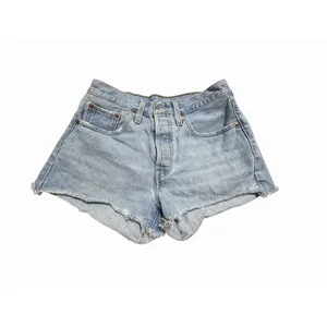 Levi's 501 Denim Shorts Womens 26 High Rise Button Fly Cut Off Light Wash #I10-1 thumbnail 2