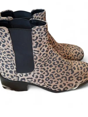 Kenneth Cole Reaction Salt Chelsea Boots Leopard Print Leather Size 8 thumbnail 3