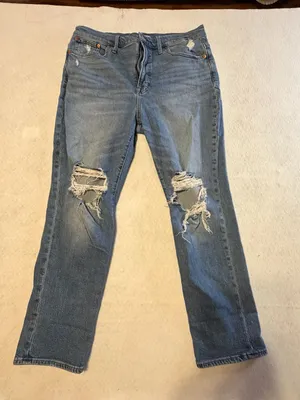 Madewell The Perfect Vintage Jean Distressed High-Rise Straight Leg Size 31 thumbnail 1