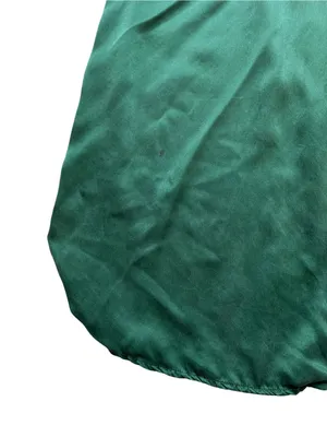 Vintage Victoria’s Secret Gold Label Silk Pajama Shirt Emerald Green Loungewear thumbnail 5
