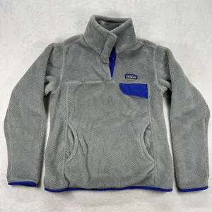 Patagonia Better Sweater‎ Fleece Pullover Gray Blue Trim Small S thumbnail 1