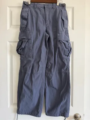 Aritzia TNA Supply Cargo Pants GD Vintage Navy 100% Cotton Size 4 thumbnail 2