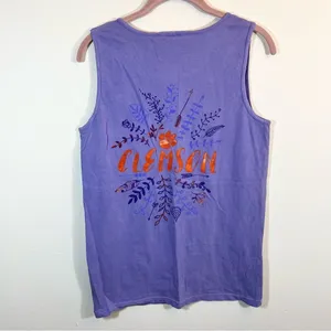 Comfort Colors Purple Clemson Tigers Tank Top‎ Small NWT thumbnail 5