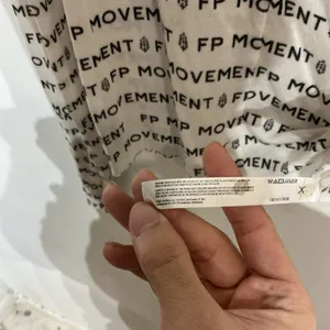 Free People Movement White High Jump Printed Logo Long Sleeve Sz S thumbnail 7