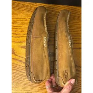 UGG Australia Ansley Moccasin leather sherpa slippers indoor outdoor shoes sz 9 thumbnail 4