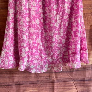 Lulus Pink Floral Ruffle Mini Dress Sleeveless Tie Front Chiffon Size M NEW thumbnail 4
