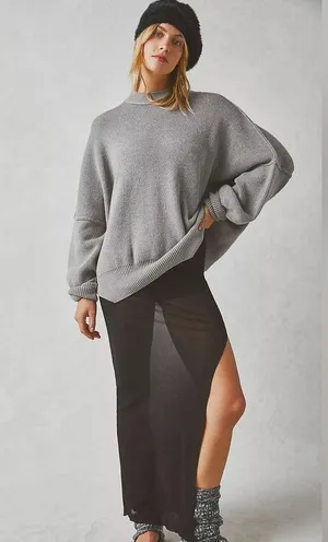 Free People Easy Street Gray Tunic sz Medium thumbnail 3