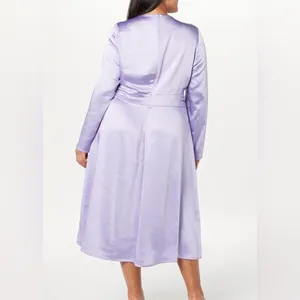 The Drop Violeta cut out silky dress Lavender. Size Large thumbnail 8