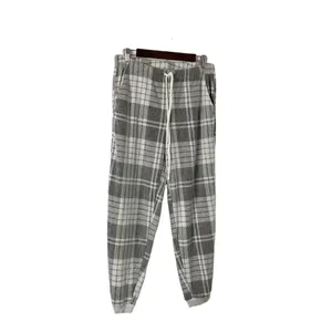 Aerie Snowed In Fleece Jogger Grey‎ Plaid Lounge Pants Size Medium thumbnail 7
